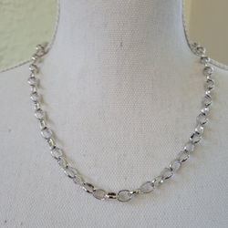 Bronze Milor Italy Chain Link Necklace 19" Silver Plated