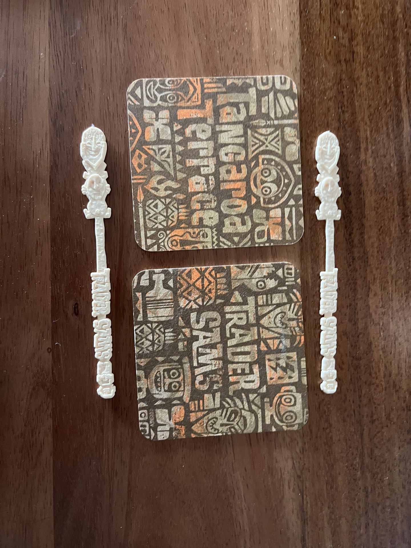 Disneyland Hotel Trader Sams Tiki Sticks And Coasters 