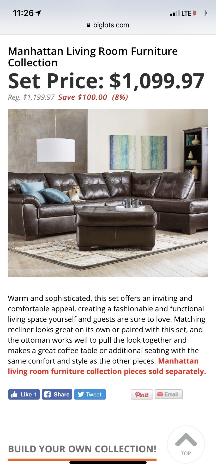 Manhattan Living Room Furniture Collection