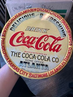 Coca-Cola Round Tin Sign 1999