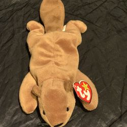 TY Beanie Baby BUCKY THE BEAVER 1995 With ERRORS W/Tag