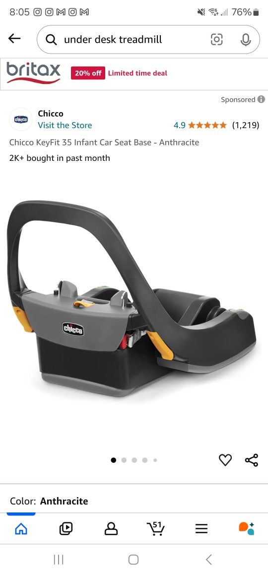 Chicco KeyFit 35 Infant Car Seat Base - Anthracite