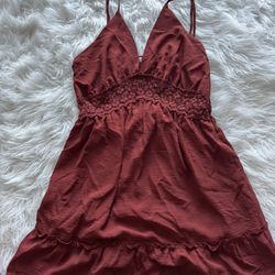 rust boho dress 