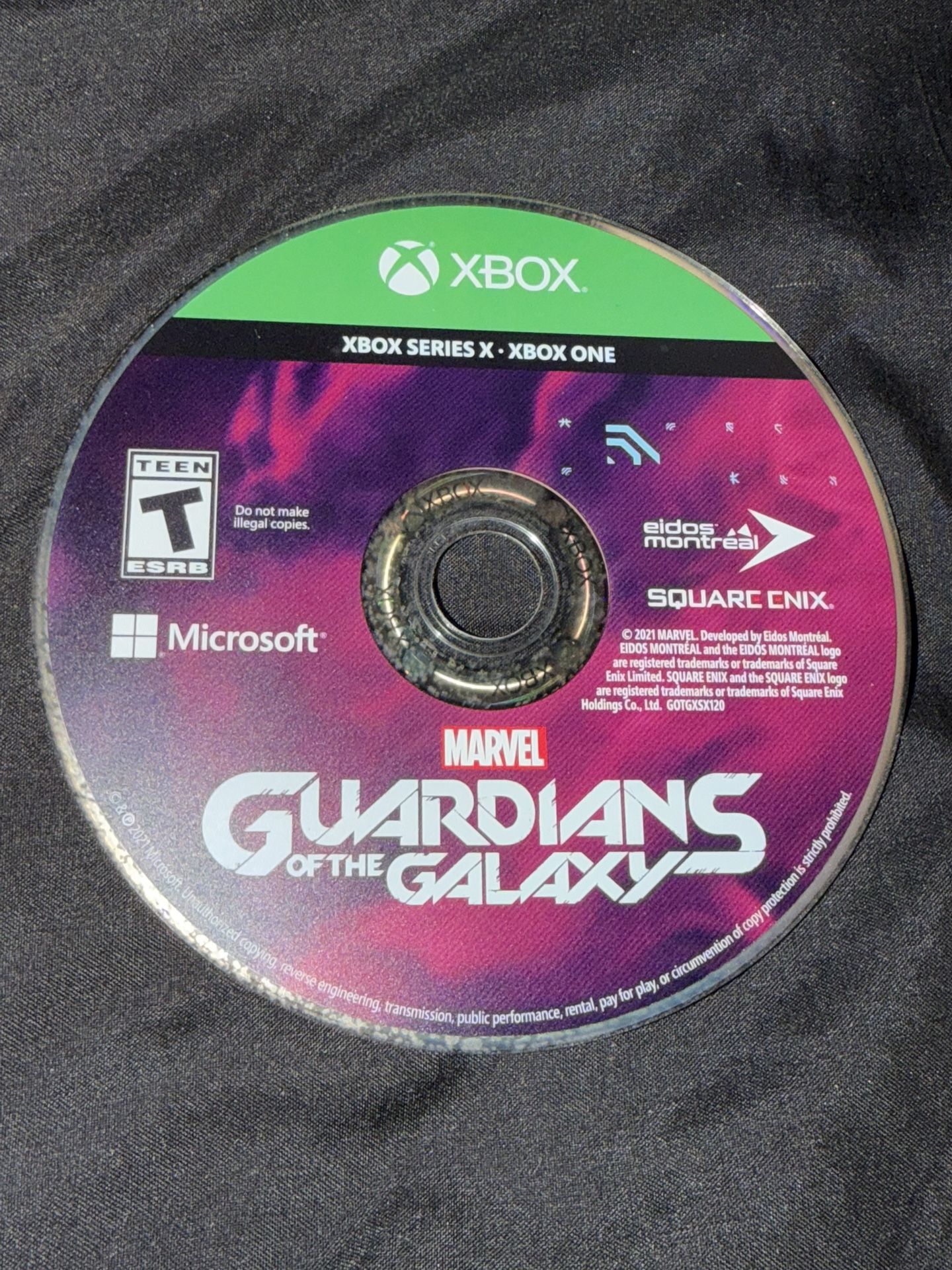 Microsoft Xbox Series X/One Marvel Guardians Of The Galaxy Video Game 2021 Used.