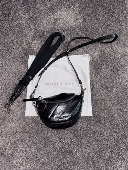 Charles & Keith Crescent Moon Crossbody Bag