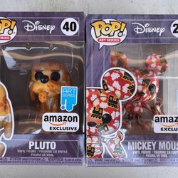 Disney Art Series Pluto & Mickey Mouse Funko Pops