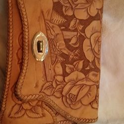 Brown Leather Purse With Matching Wallet
