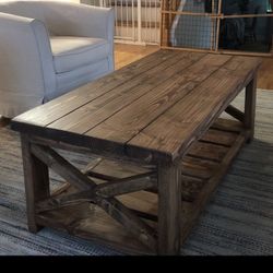 Custom One Of A Kind Solid Wood Coffee Table
