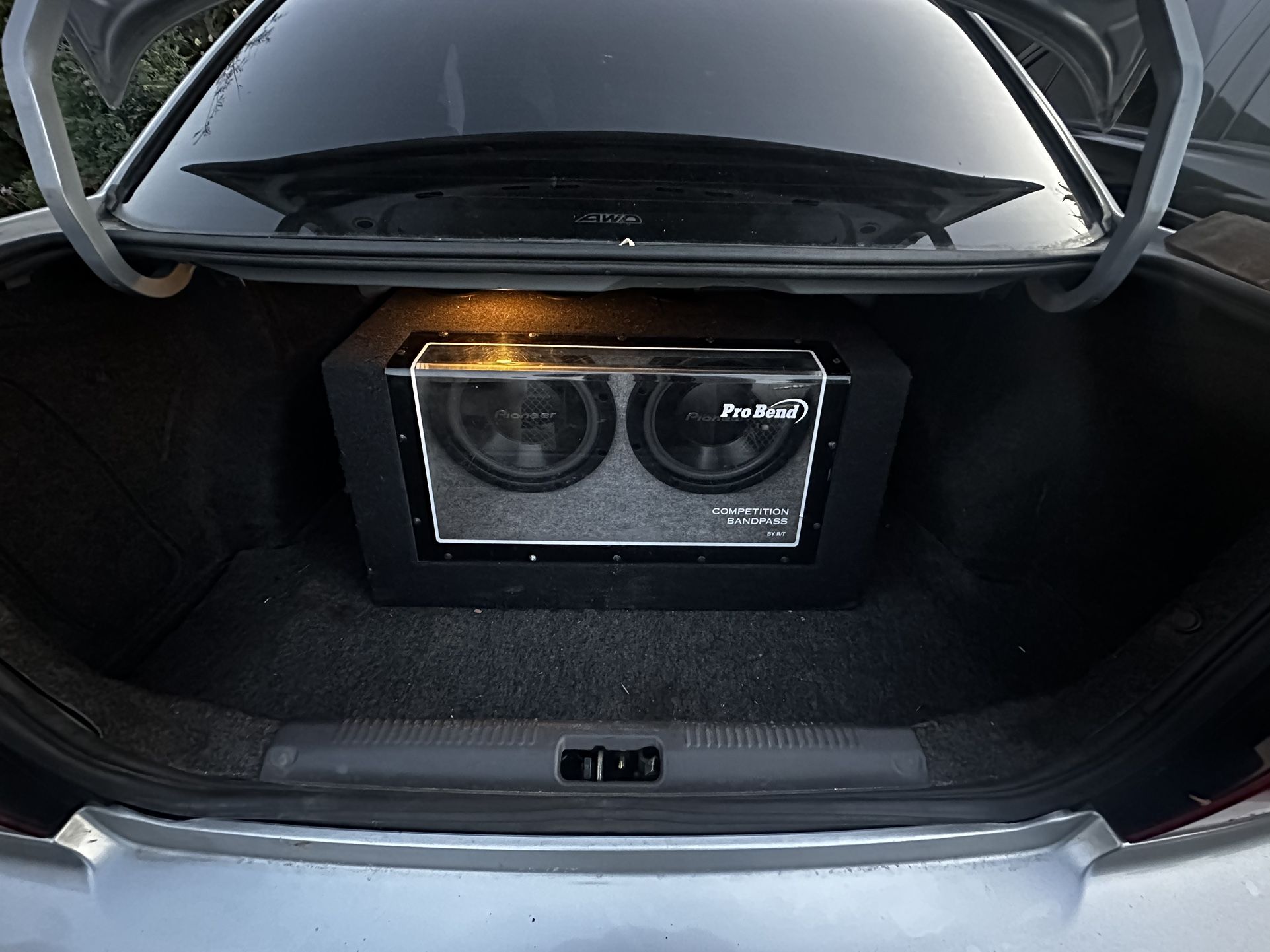 R/T 12” Dual Bandpass Subwoofer Box With Pioneers
