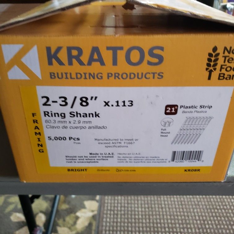 Framing Nails Kratos 2-3/8 X .113 Ring Shank