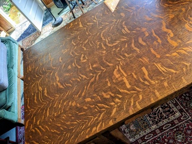 Refinished Tiger Oak Antique Desk