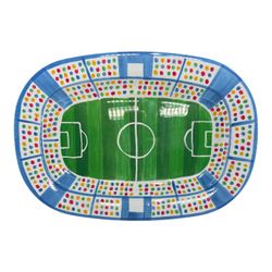 Large Melamine Soccer Stadium Serving Platter 16" x 11.5" GameDay Party Tray NEW