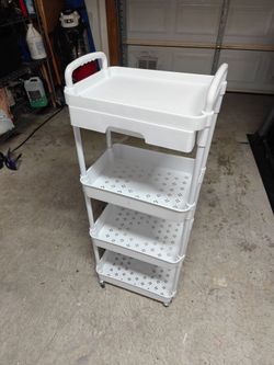 4 tier rolling tray cart