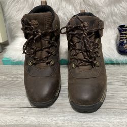 TIMBERLAND Boy's Sz 6 Hiking Boots/Shoes Waterproof  Brown Leather Shoes 66961M