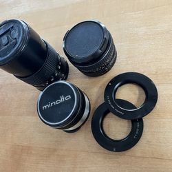 Various M42 Type Lenses and EOS Adapters