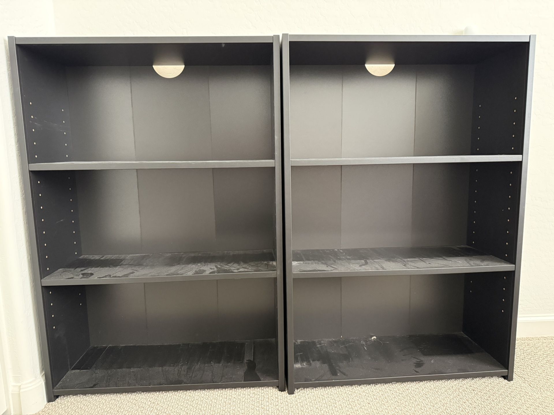 Small Bookshelves- Black Pair