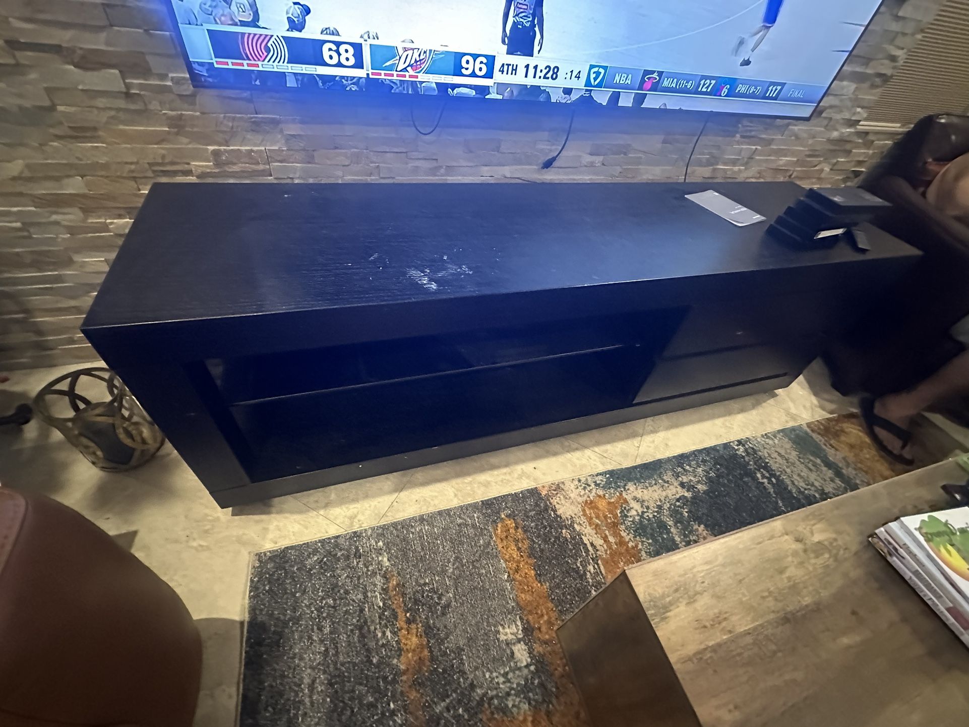 Console Table -Heavy  With Glass Shelf