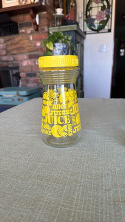 Vintage Glass Lemon Citrus Juice Pitcher Carafe
