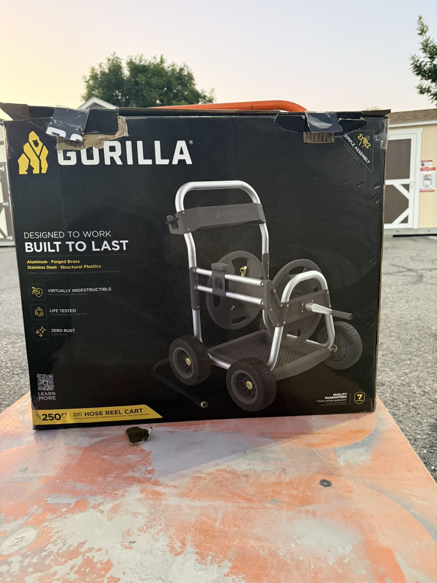Gorilla 250 ft. Aluminum Heavy-Duty Hose Reel Cart