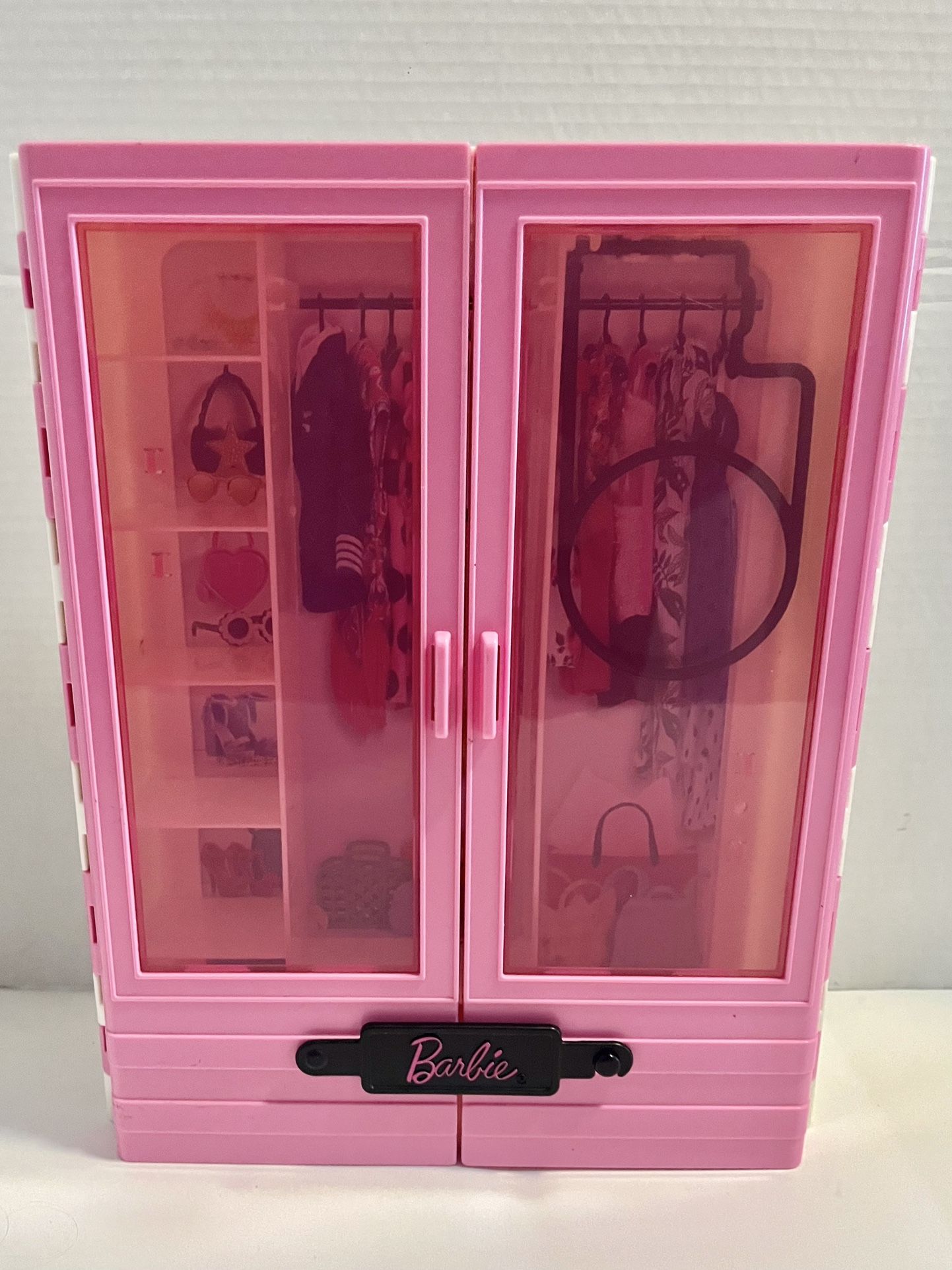 Barbie Pink Wardrobe Ultimate Closet 2018 Carrying Case by Mattel With Clothes!