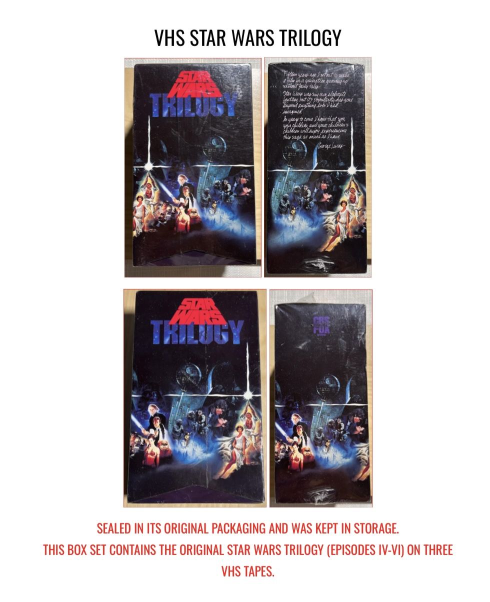 vintage Star Wars Trilogy VHS box set, likely a 1990 or 1995 release