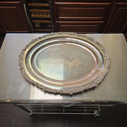 Vintage Oval Silver Tray