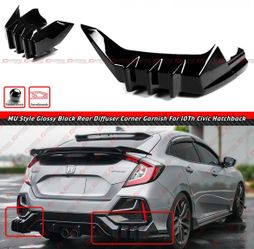 17-21 Civic Hatchback M-Style Rear Diffuser Corner Spats