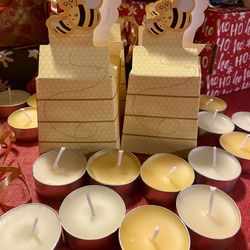 8 Tea Light Candles Handmade 