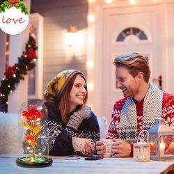 1pc Artificial Rose Flower Gift, Rainbow Red Rose Light Up Gift, Suitable For Women Sister Wife Girlfriend Birthday Valentines Day Mother's Day Christ