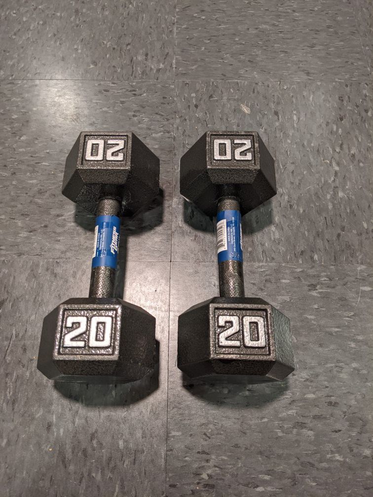 Brand New Cast Iron Hex Dumbbell 20 lbs