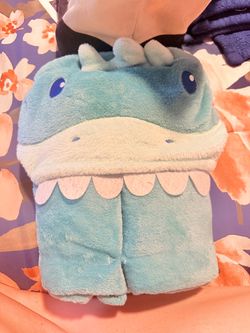 Baby dinosaur hooded blanket