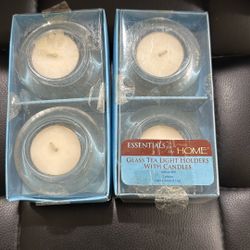 Glass Holder With Candle