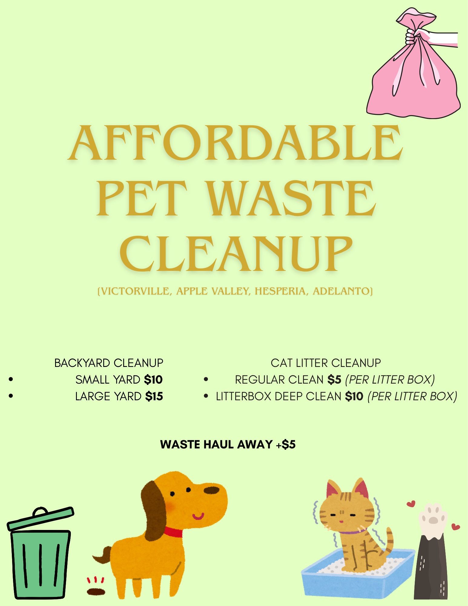 Pet Waste Cleanup!