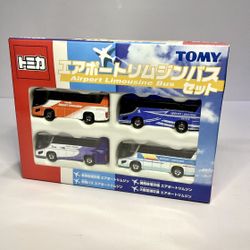 Tomy Tomica Airport Limousine Bus Set 4-Piece Japan Diecast Limited Boxed TOMY
