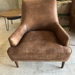 Brown Leather Armchairs