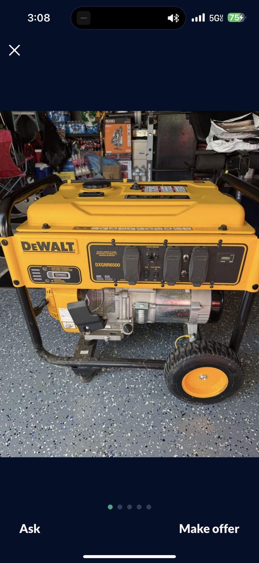 Dewalt 6500 Watts Like New Condition