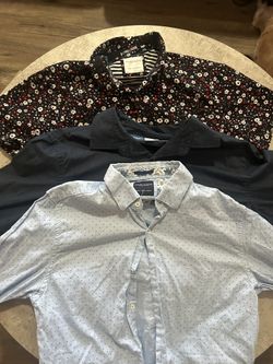 Three Put Up Shirts, One Short Sleeve Two Long Sleeves