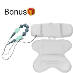 Stilnati Cushion For Doona Stroller Pad For Car Seat Head And Body Pillow Pad For Stroller Grey With Bonus Teething Necklace By Stilnati 