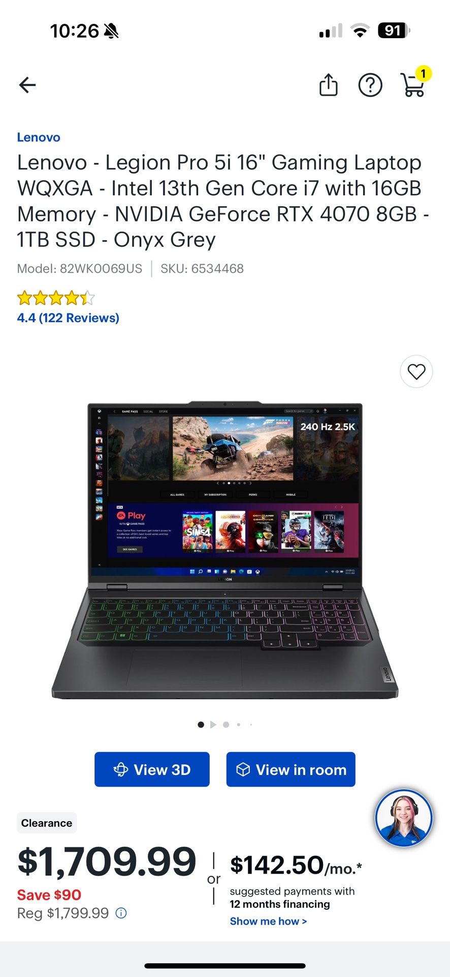Legion Pro 5i 16” Gaming Laptop