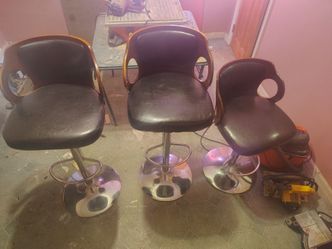 Real leather, black barstools