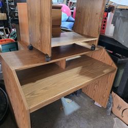 Desk With Printer Stand