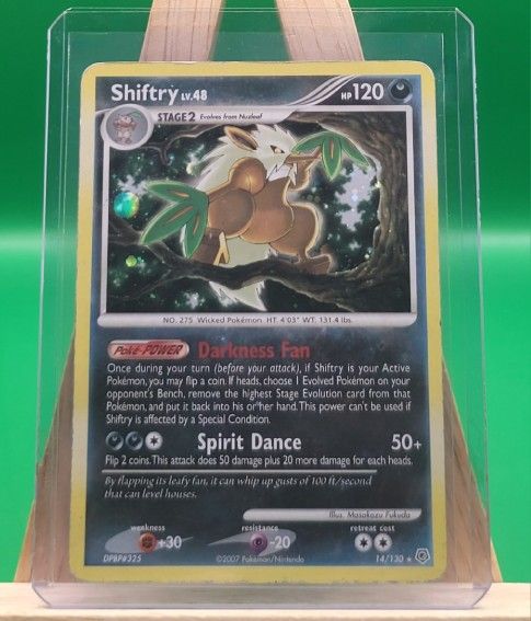[Vintage]Shiftry 14/130 Holo Rare Diamond & Pearl Pokemon Card, LP/MP [Holo Swirl]