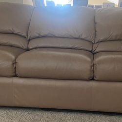 Leather Couch Chair Ottoman 