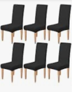Set of 6 Dining Chairs with Wood Legs
