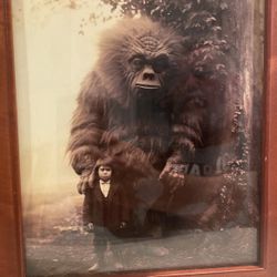 CUSTOM FRAMED RARE HISTORICAL MONSTER PHOTO
