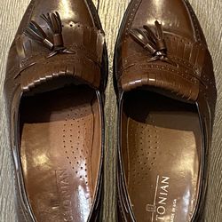 Bostonian Leather Dress Shoes Slip On Loafers 24873 Size 9 Brown