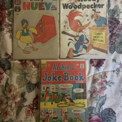 Vintage Comic Books. Huey, Woody Woodpecker, Archie , $12Each 