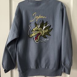 E.S.P.  Embroidered Dragon Crewneck Sweatshirt from Japan