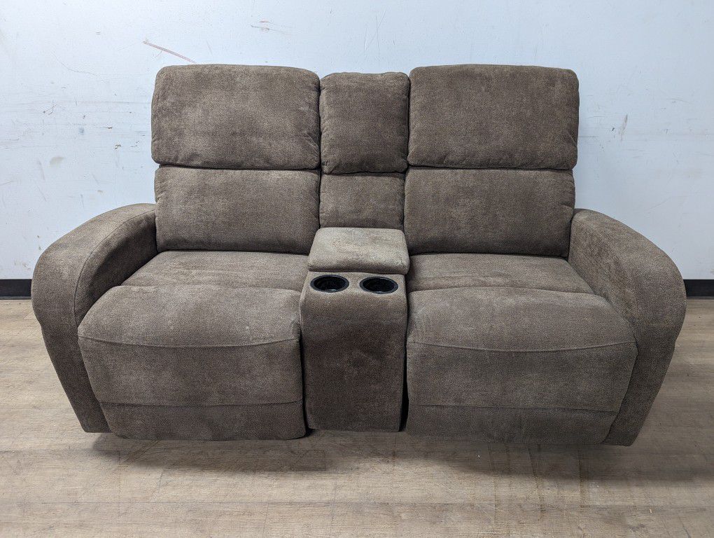 Free Delivery! Light Brown Recliner Loveseat Couch 