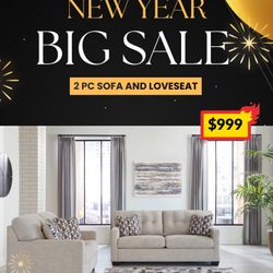 2 PC SOFA AND LOVESEAT 